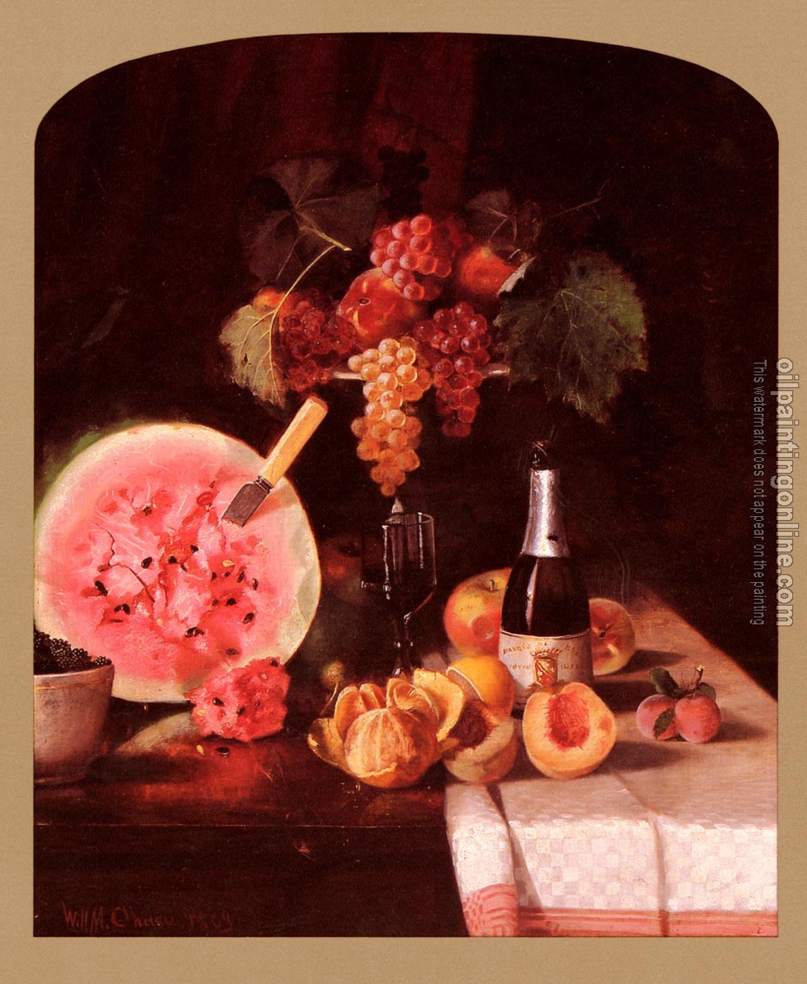 Chase, William Merritt - Still Life With Watermelon